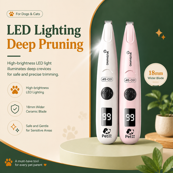 Waterproof Low-Noise Pet Detail Trimmer for Paws, Face and Ears