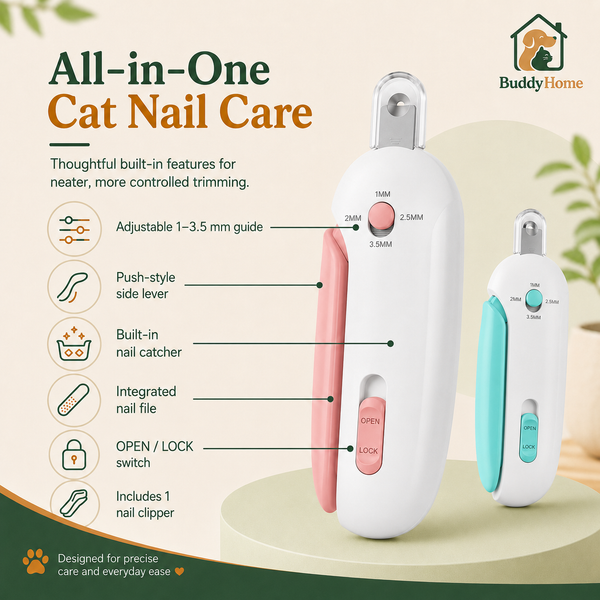 Adjustable Stainless Steel Pet Nail Clipper with Safety Guard