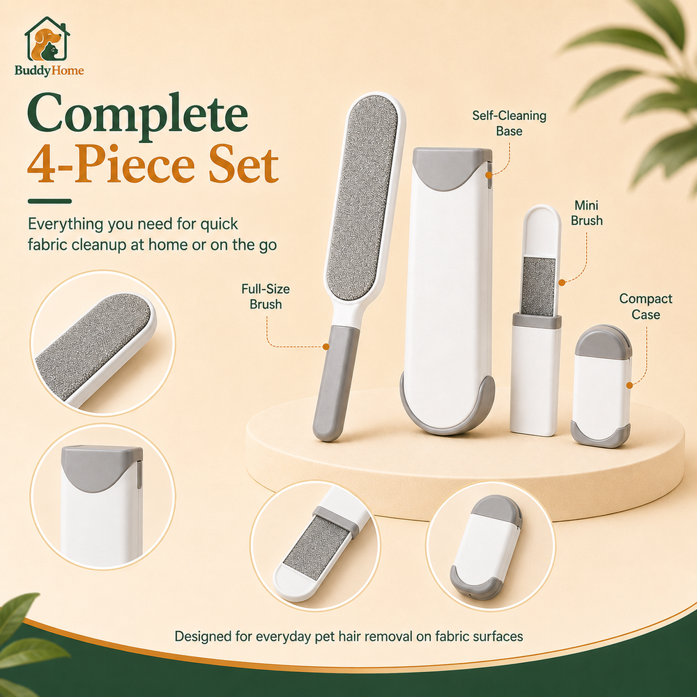 Double-Sided Static Pet Hair Remover Brush for Clothing and Furniture