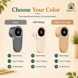 Rechargeable Electric Fabric Shaver with LED Display for Lint, Fuzz, and Pilling Removal