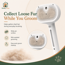 Steamy Dog Brush Electric Spray Cat Hair Brush 3 in1 Dog Steamer Brush for Massage Pet Grooming Removing Tangled and Loose Hair