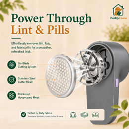 Rechargeable Electric Fabric Shaver with LED Display for Lint, Fuzz, and Pilling Removal