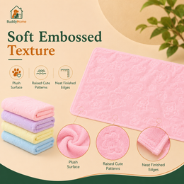 Quick-Dry Absorbent Pet Bath Towel with Soft Fiber Fabric and Convenient Wrap Design