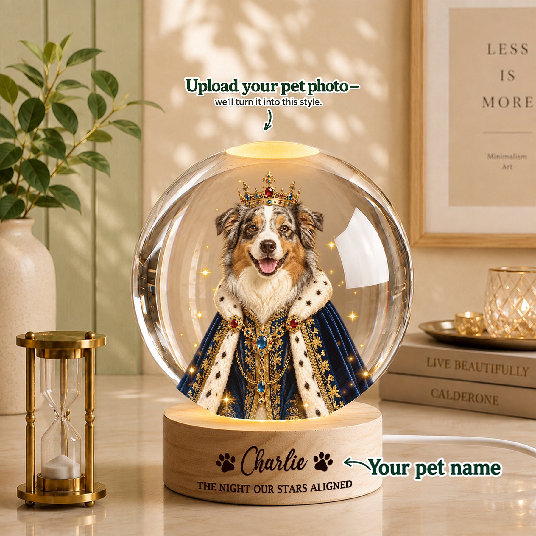 Royal King Custom Pet Portrait – Made from Your Pet’s Photo