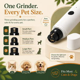 Rechargeable Low-Noise Pet Nail Grinder with LED Light and Safety Guard