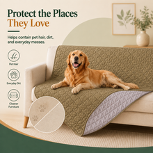 Reversible Waterproof Quilted Pet Furniture Cover for Sofas, Beds and Cars