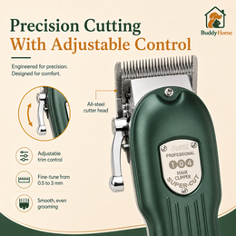Professional Cordless Pet Hair Clipper – All-Metal Low-Noise Grooming Trimmer for Dogs & Cats