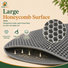 Large Waterproof Double-Layer Cat Litter Trapping Mat with Non-Slip Base