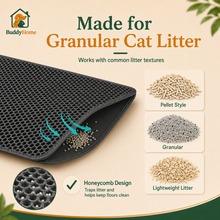 Large Waterproof Double-Layer Cat Litter Trapping Mat with Non-Slip Base