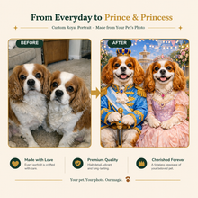 Prince & Princess Custom Pet Portrait – Made from Your Pet’s Photo
