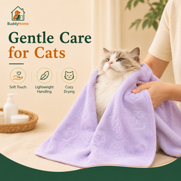 Quick-Dry Absorbent Pet Bath Towel with Soft Fiber Fabric and Convenient Wrap Design