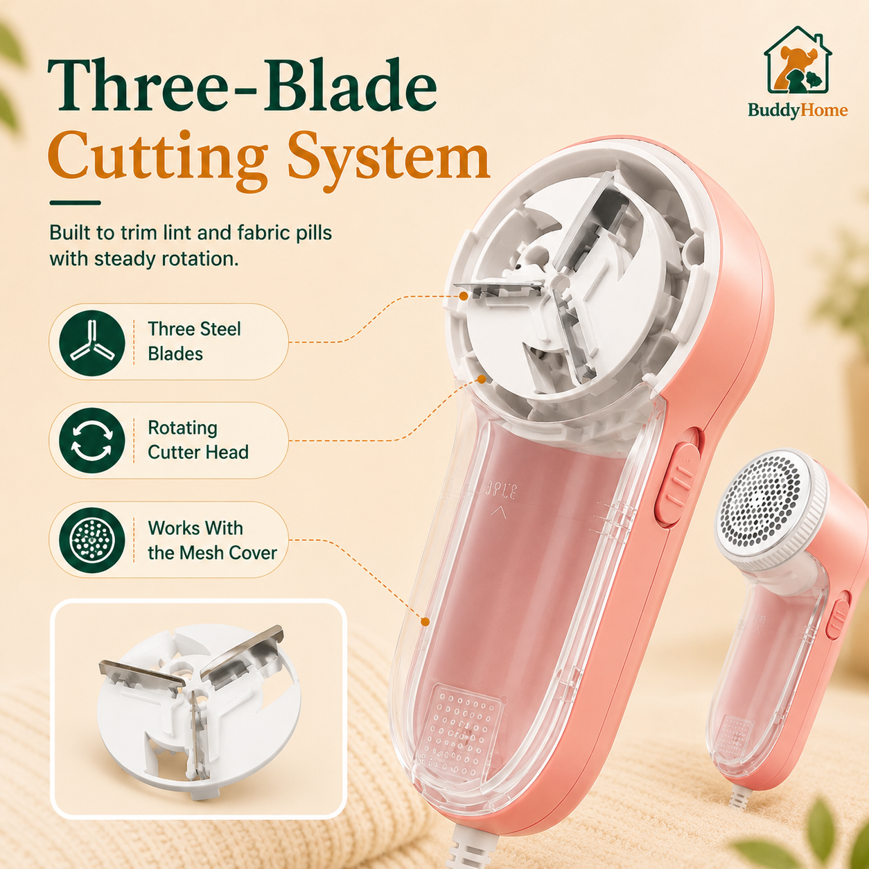 Electric Lint and Pet Hair Remover for Clothing and Upholstery