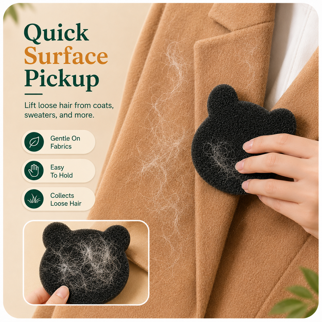 Bear-Shaped Reusable Pet Hair Catchers for Washing Machines and Dryers