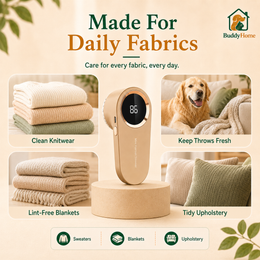 Rechargeable Electric Fabric Shaver with LED Display for Lint, Fuzz, and Pilling Removal