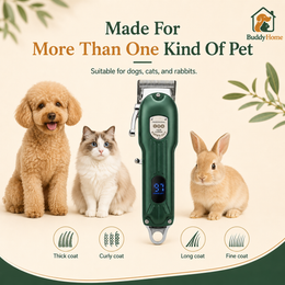Professional Cordless Pet Hair Clipper – All-Metal Low-Noise Grooming Trimmer for Dogs & Cats