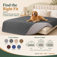 Reversible Waterproof Quilted Pet Furniture Cover for Sofas, Beds and Cars