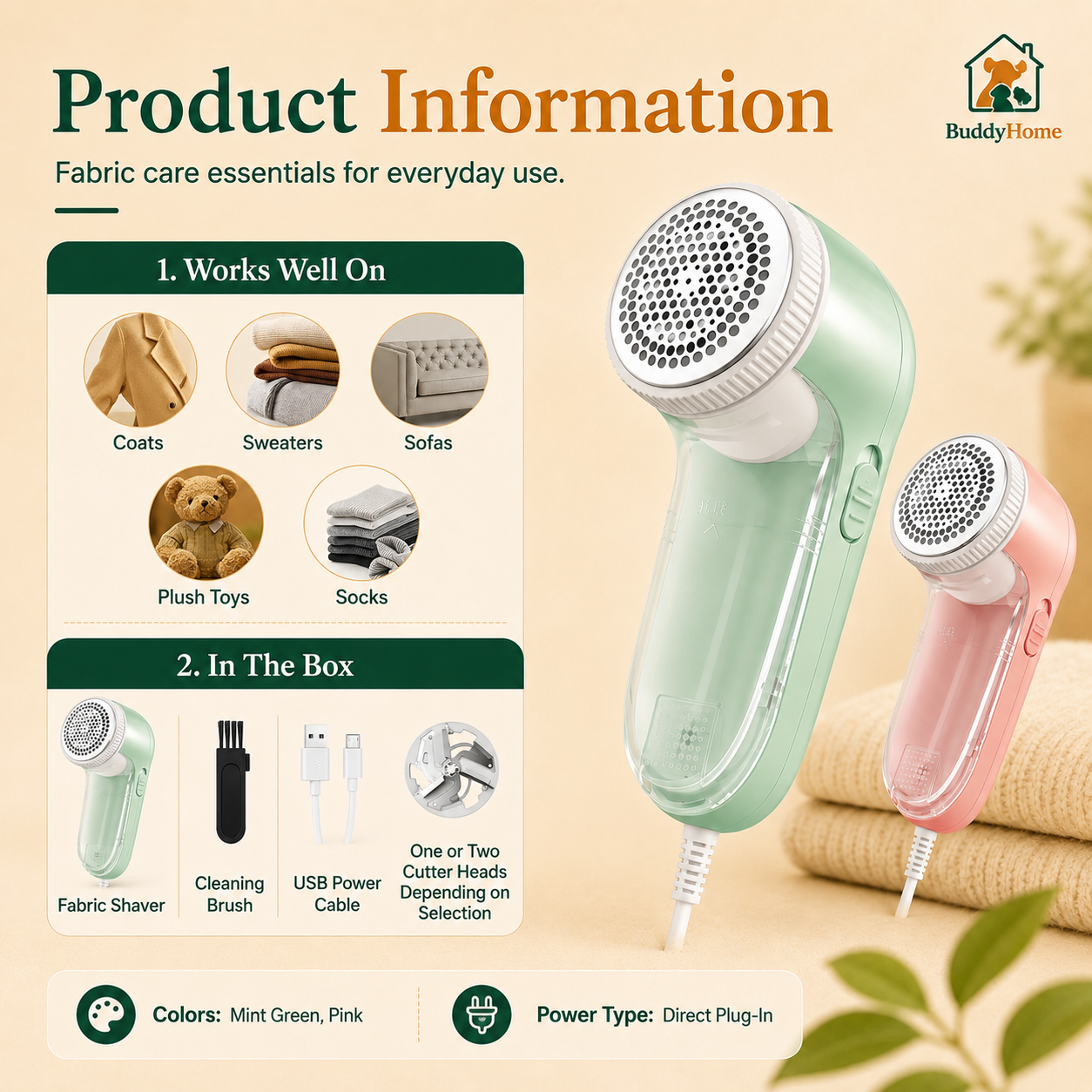 Electric Lint and Pet Hair Remover for Clothing and Upholstery