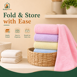 Quick-Dry Absorbent Pet Bath Towel with Soft Fiber Fabric and Convenient Wrap Design