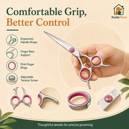 **Professional Pet Grooming Scissors Set – Rounded Safety Tips for Precise At-Home Trimming**