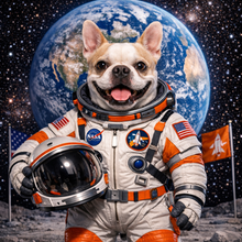Astronaut Custom Pet Portrait – Your Pet on an Adventure Among the Stars