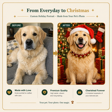 Christmas Custom Pet Portrait – Make Your Pet Part of the Holiday Magic