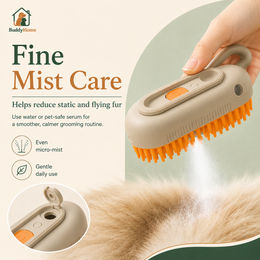 3 in 1 Pet Electric Steam Brush Cat and Dog Cleaning Spray Massage Grooming Comb Retractable Handle Pet Hair Removal BeautyBrush