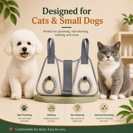 Adjustable Pet Grooming Hammock for Nail Trimming and Paw Care