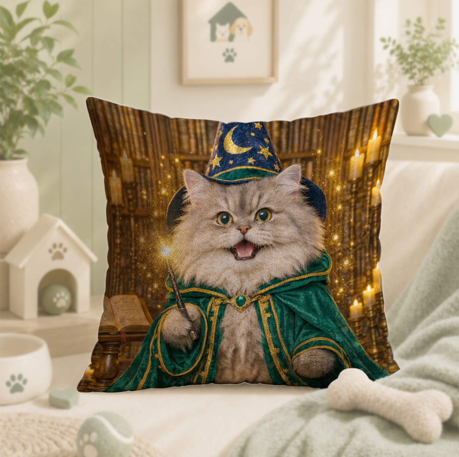 Wizard Custom Pet Portrait – Turn Your Pet into a Magical Legend