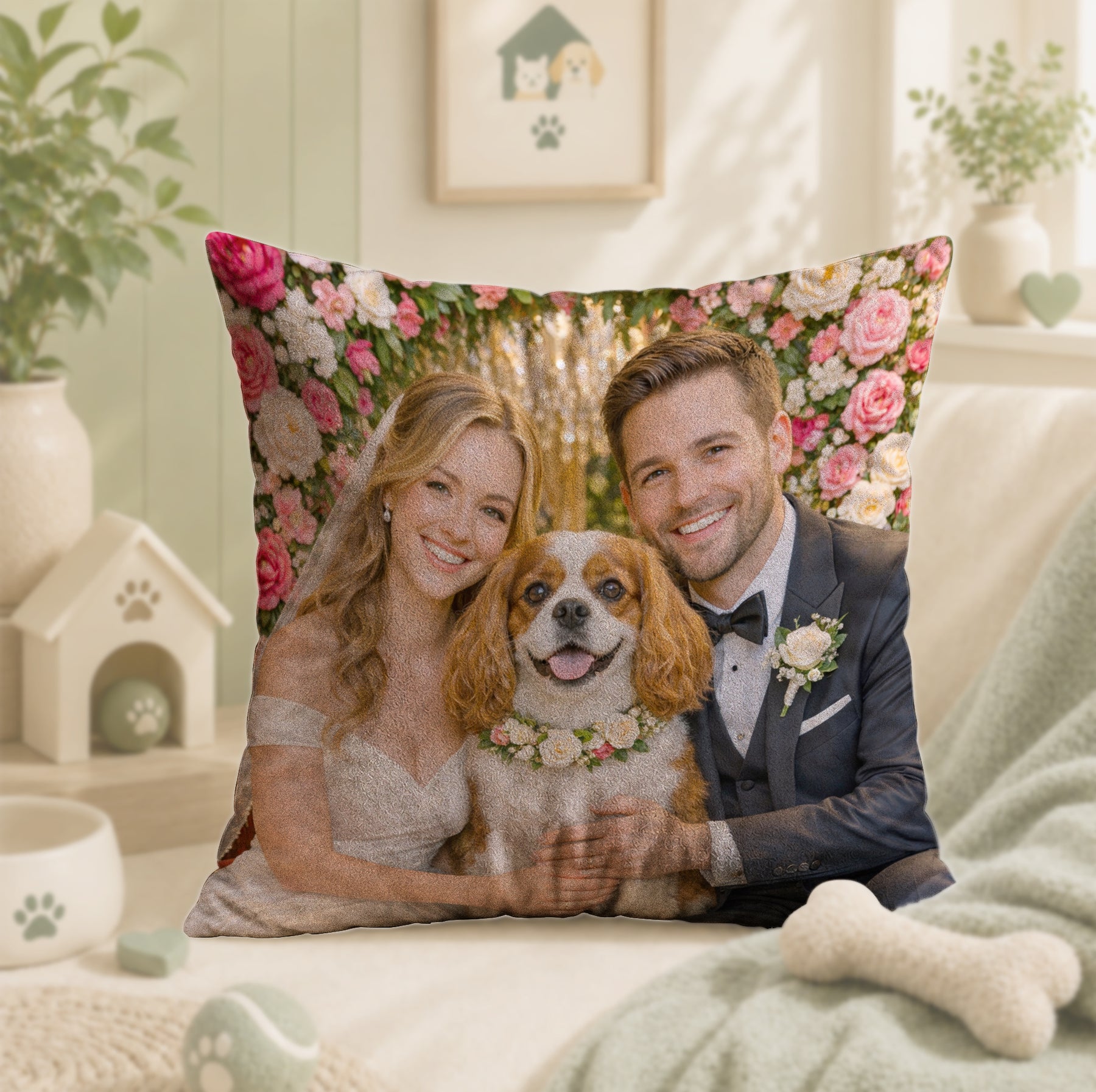 Custom Pet & Owner Wedding Portrait – Make Your Best Friend Part of the Big Day