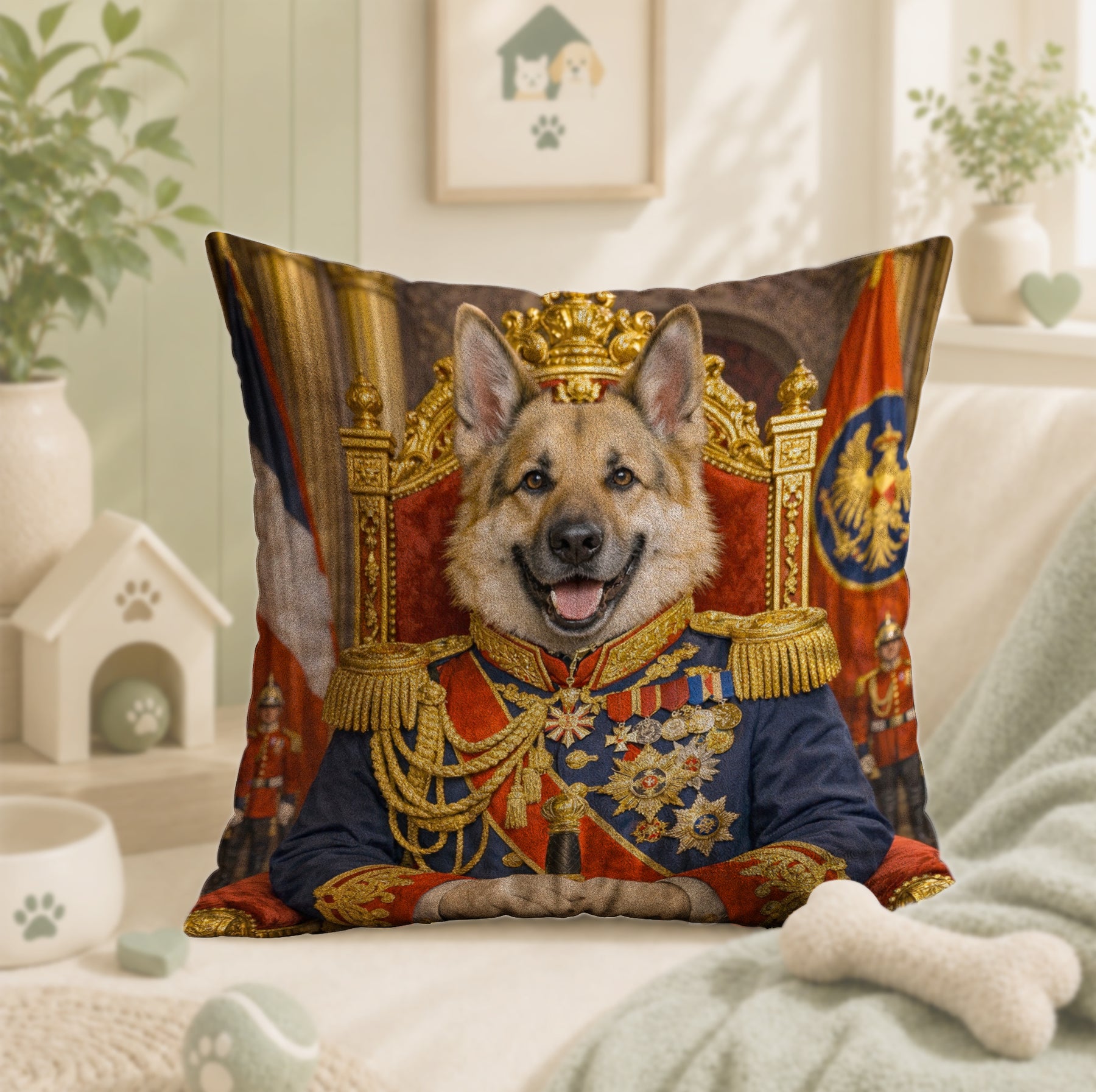 Royal Military Custom Pet Portrait – Your Pet as a Distinguished Commander