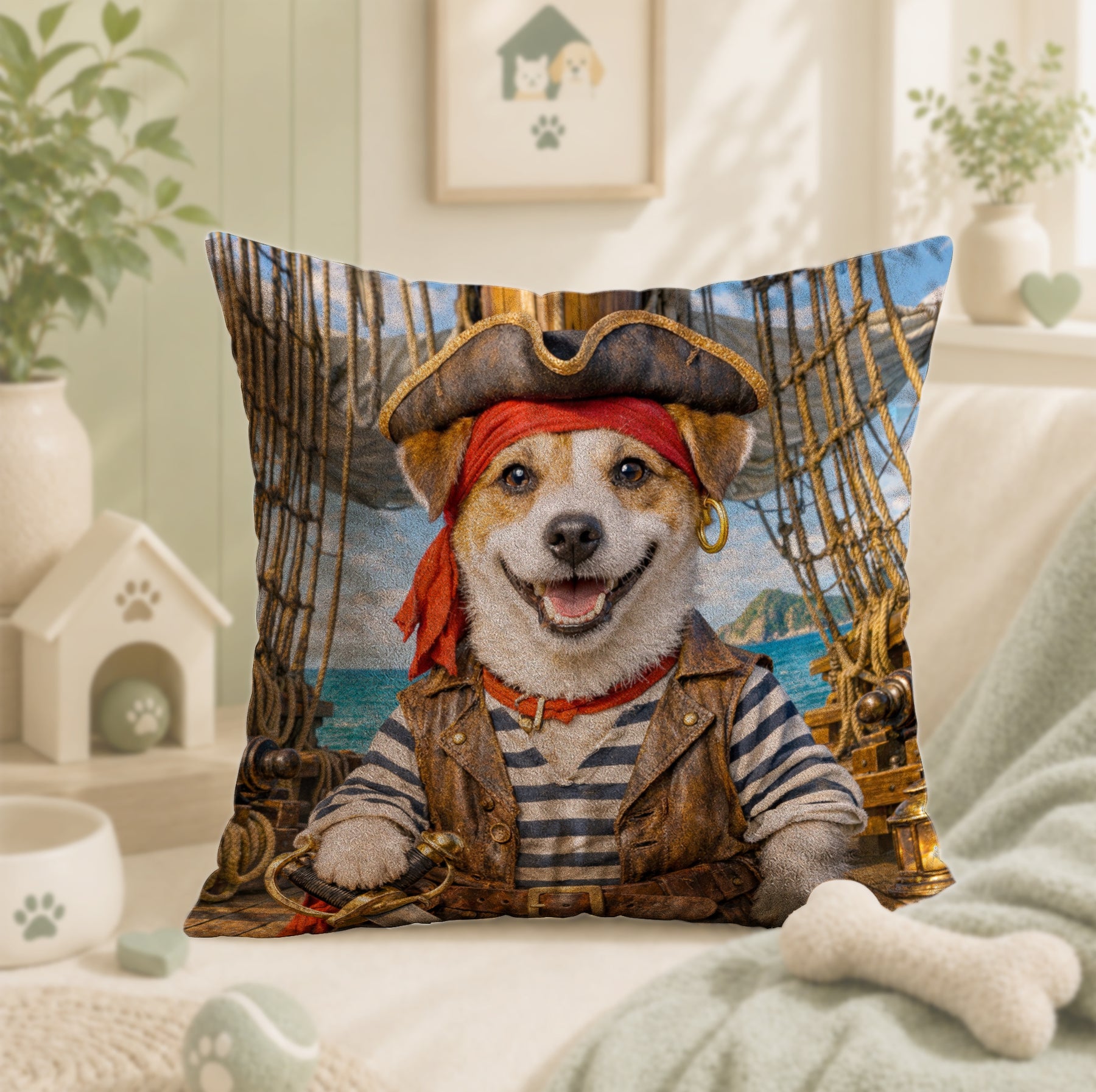 Pirate Custom Pet Portrait – Your Pet as a Legendary Captain