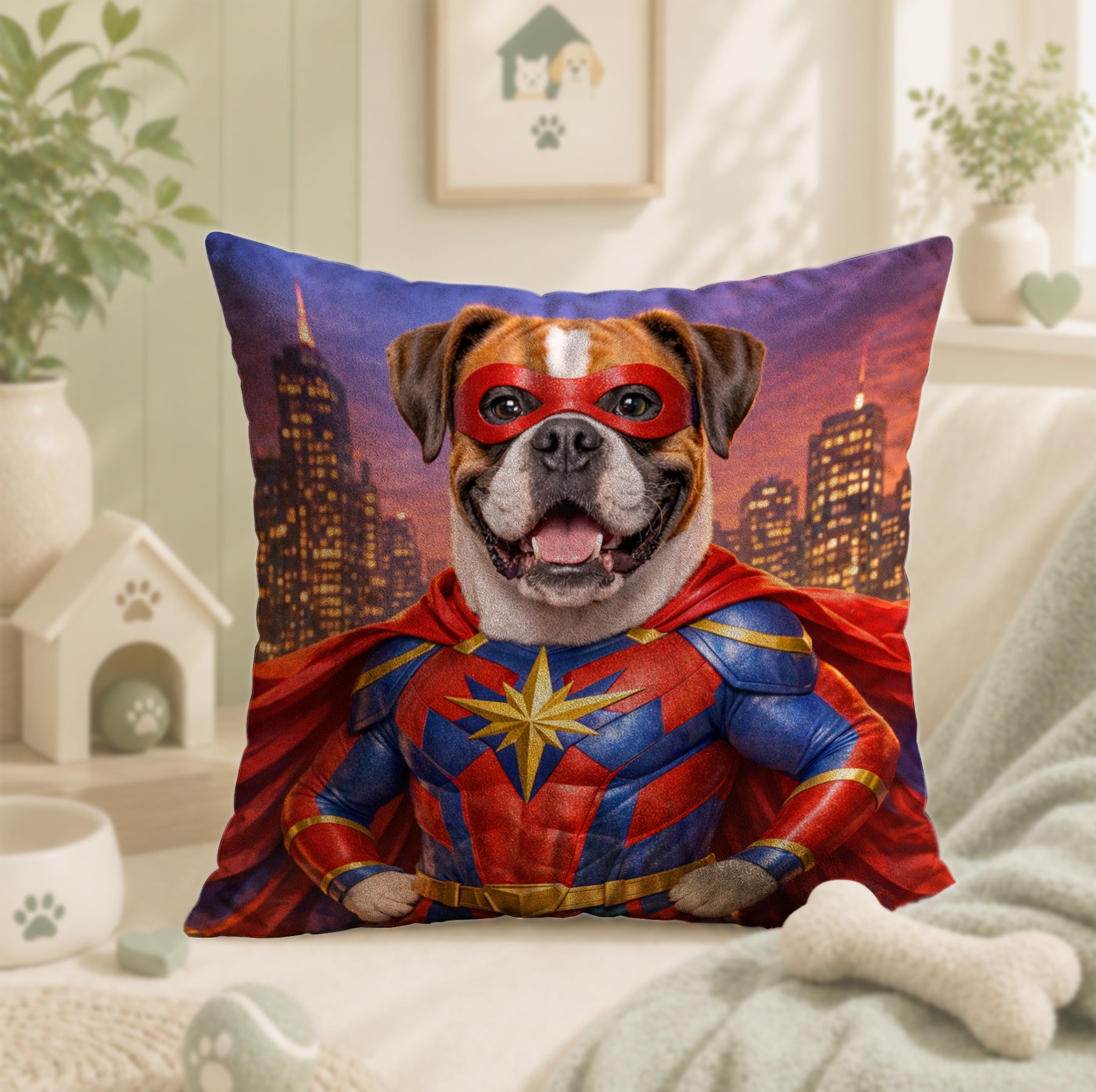 Superhero Custom Pet Portrait – Turn Your Pet into the Ultimate Hero