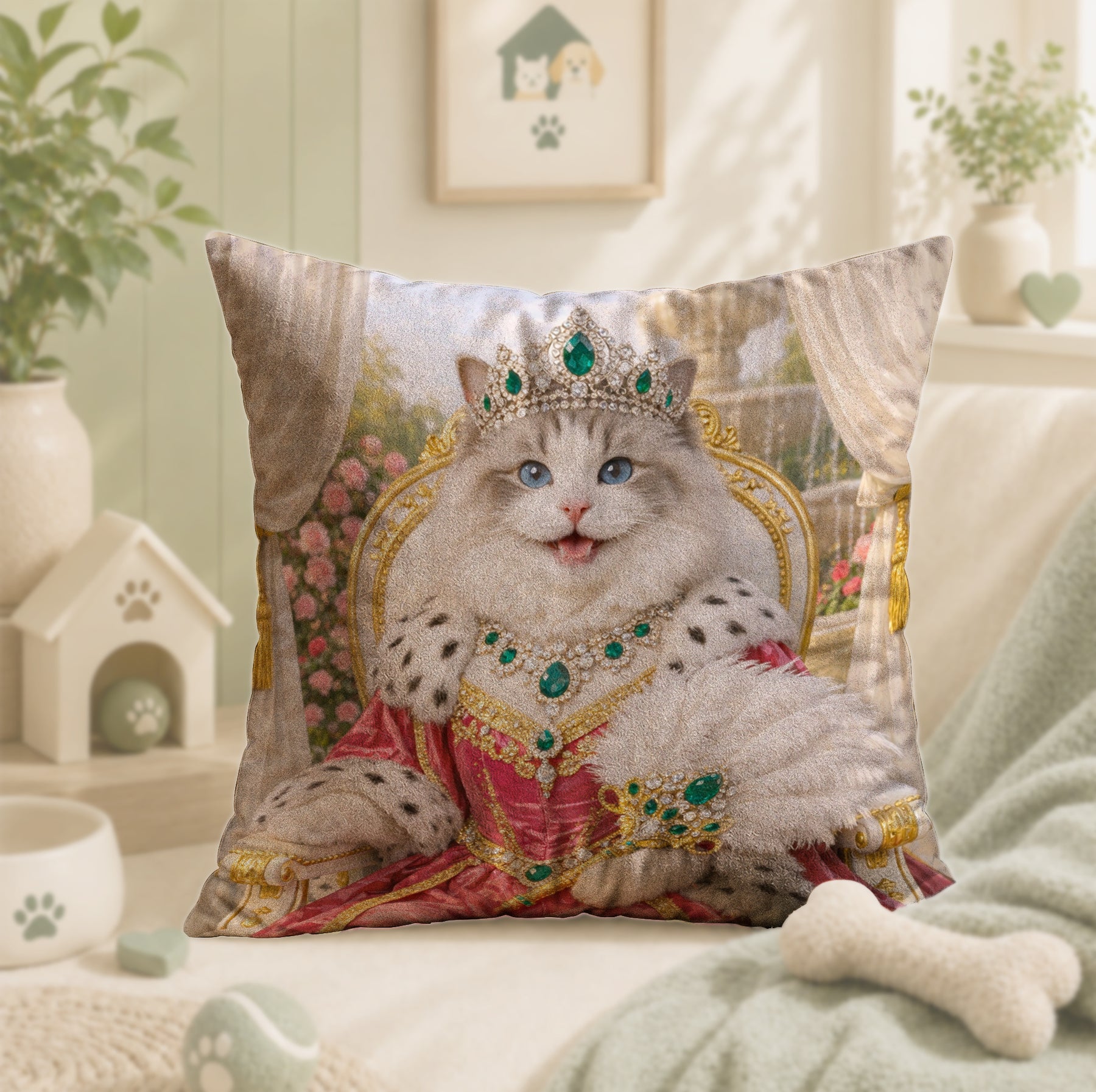 Royal Queen Custom Pet Portrait – Created from Your Pet’s Photo