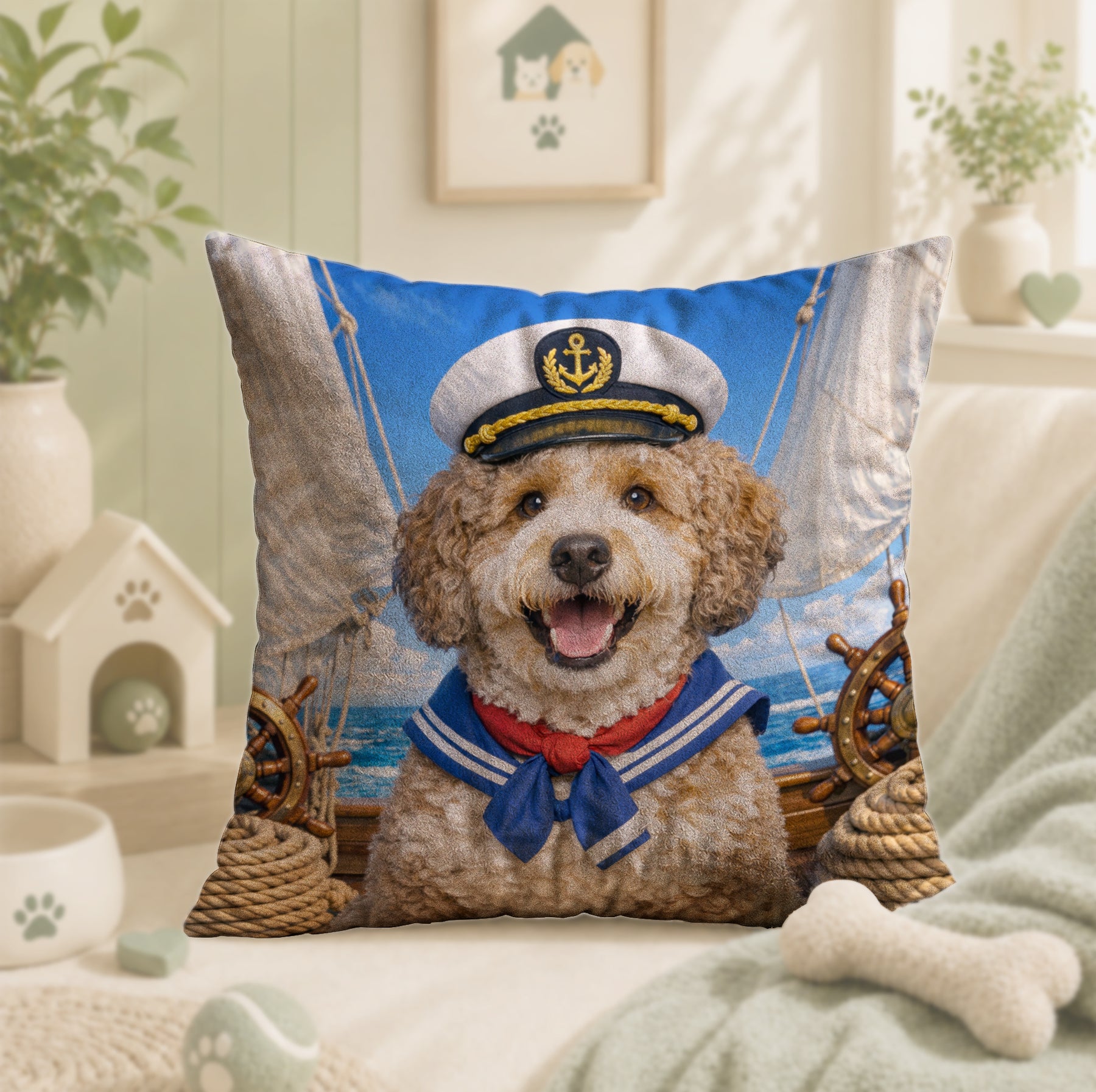 Sailing Custom Pet Portrait – Your Pet’s Adventure on the Open Sea