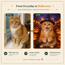 Halloween Custom Pet Portrait – A Spooktacular Transformation from Your Pet’s Photo