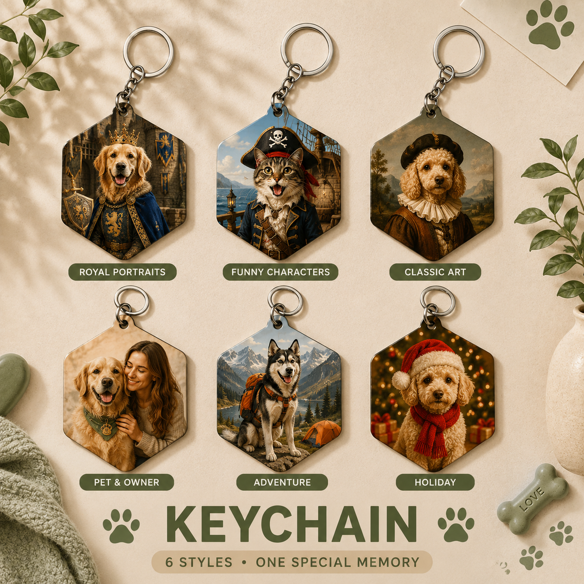 Custom pet portrait style