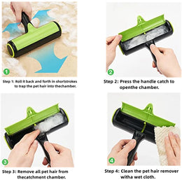 Pet Hair Remover Roller - Dog & Cat Fur Remover with Self-Cleaning Base - Efficient Animal Hair Removal Tool - Perfect for Furni