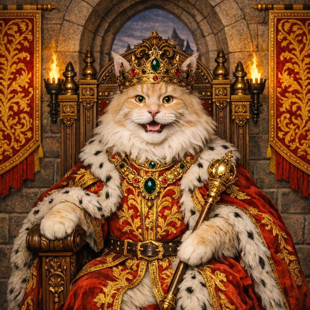 Medieval Royal Custom Pet Portrait – Your Pet as a Noble Legend