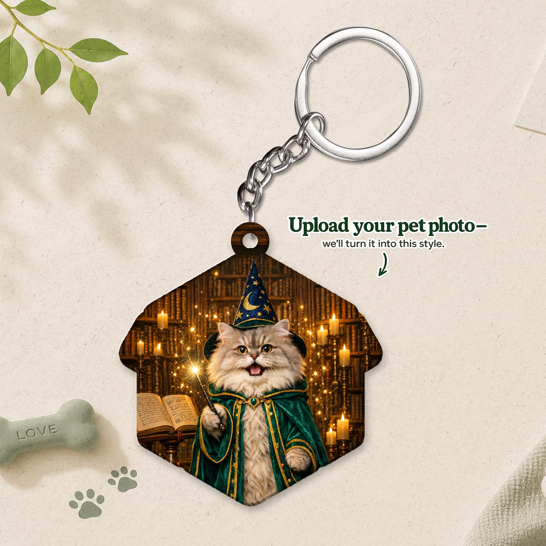 Wizard Custom Pet Portrait – Turn Your Pet into a Magical Legend