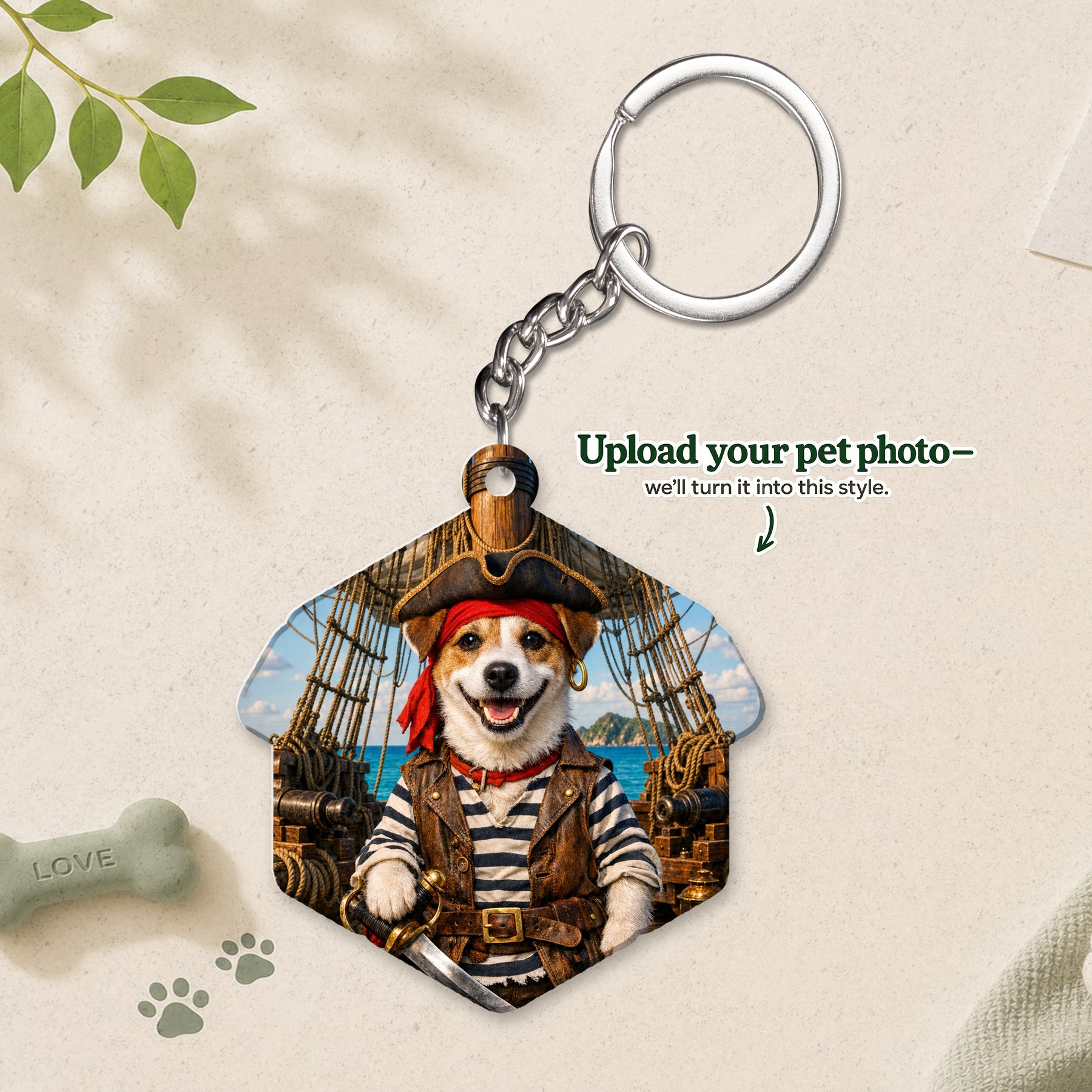 Pirate Custom Pet Portrait – Your Pet as a Legendary Captain