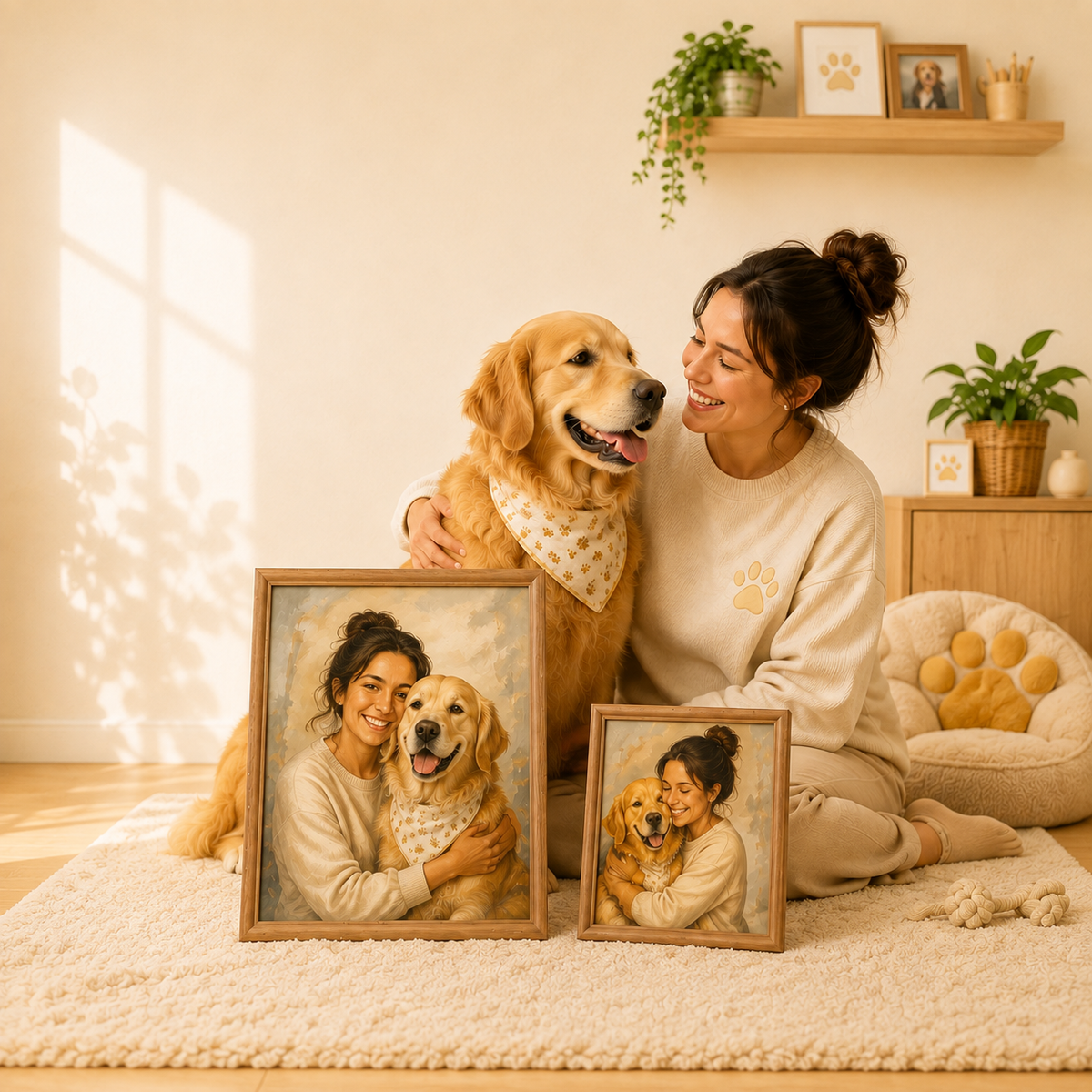 Custom pet portrait style