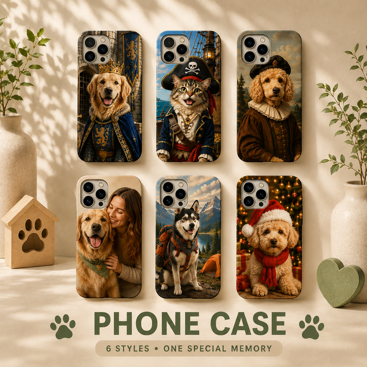 Custom pet portrait style