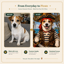 Pirate Custom Pet Portrait – Your Pet as a Legendary Captain