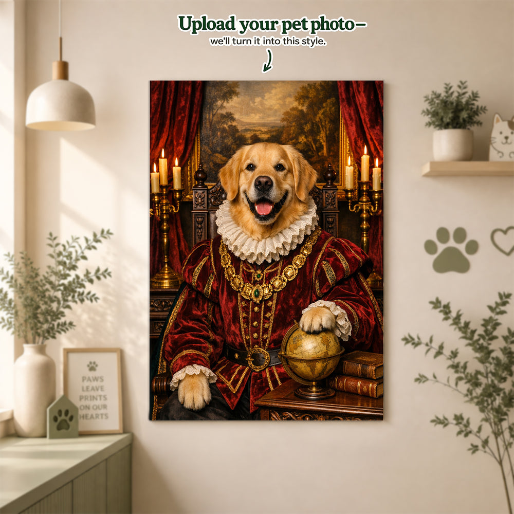 Renaissance Custom Pet Portrait – Turn Your Pet into a Timeless Masterpiece