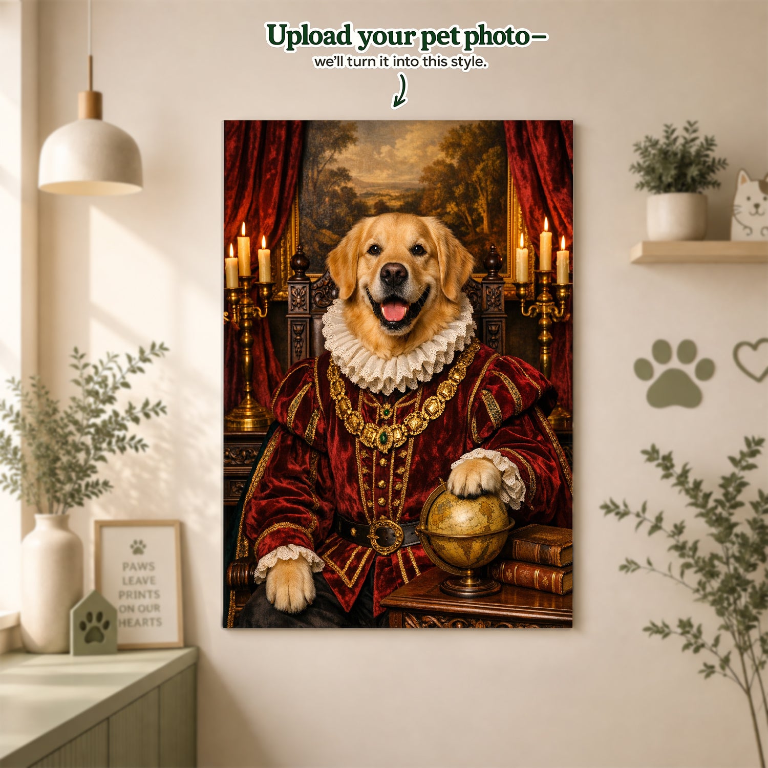 Renaissance Custom Pet Portrait – Turn Your Pet into a Timeless Masterpiece