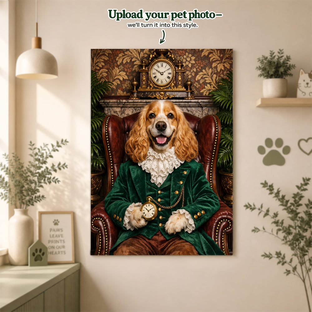Victorian Custom Pet Portrait – Classic Elegance Made from Your Pet’s Photo