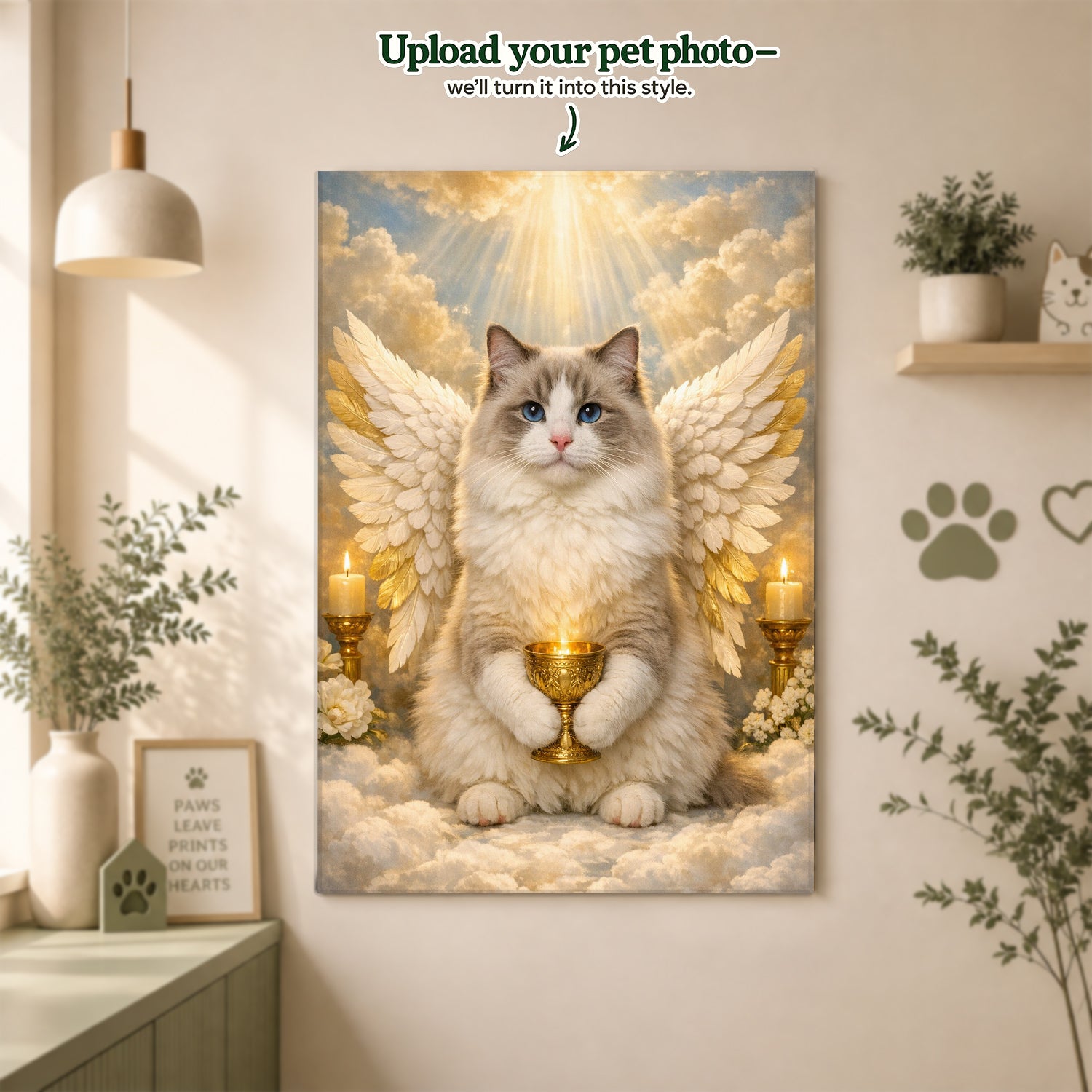 Memorial Custom Pet Portrait – A Beautiful Tribute Made from Your Pet’s Photo