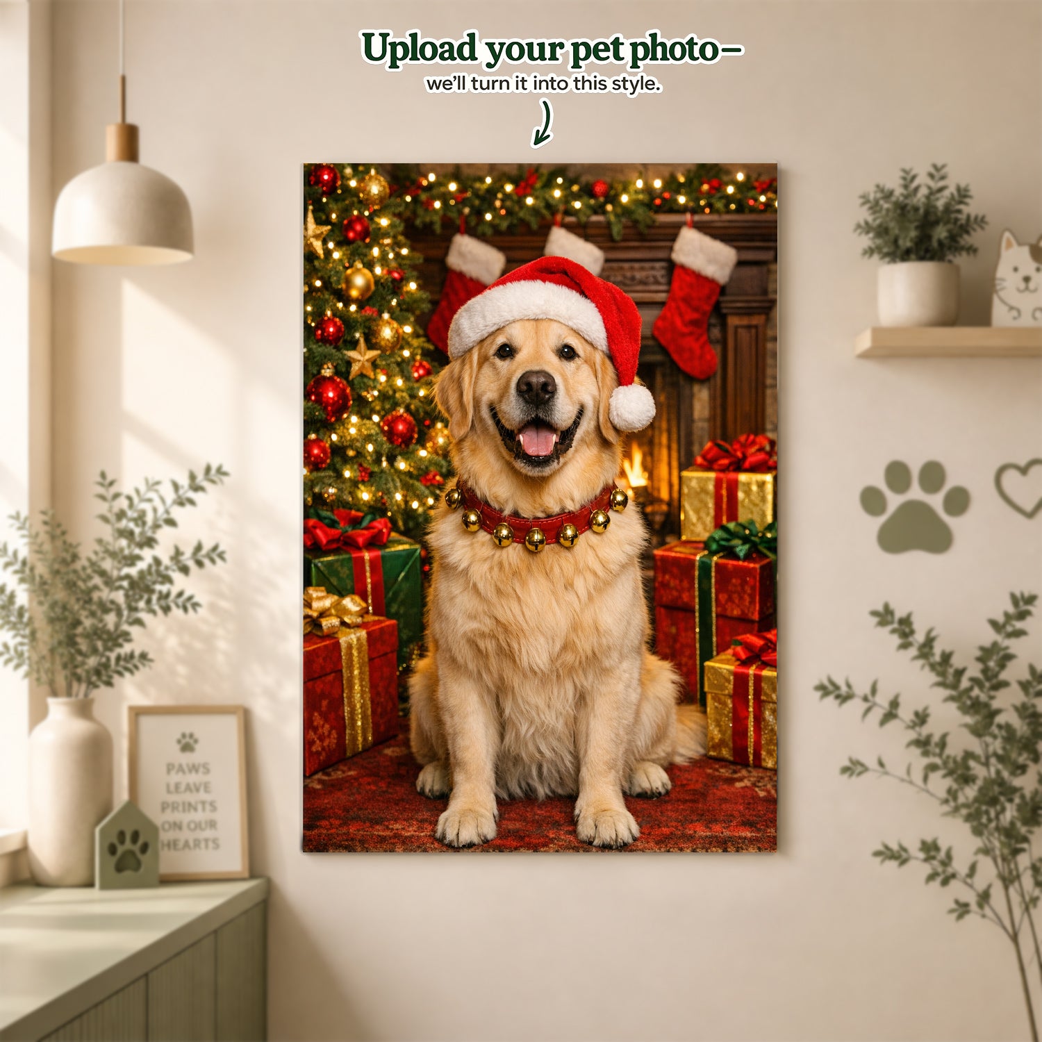 Christmas Custom Pet Portrait – Make Your Pet Part of the Holiday Magic