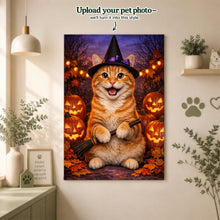 Halloween Custom Pet Portrait – A Spooktacular Transformation from Your Pet’s Photo