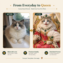 Royal Queen Custom Pet Portrait – Created from Your Pet’s Photo